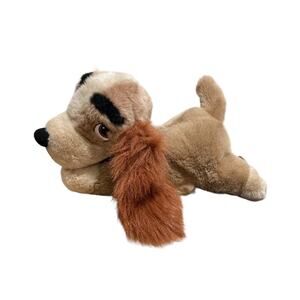 The Disney Store Vintage Lady And The Tramp 12” Bean Bag Stuffed Plush Dog Toy